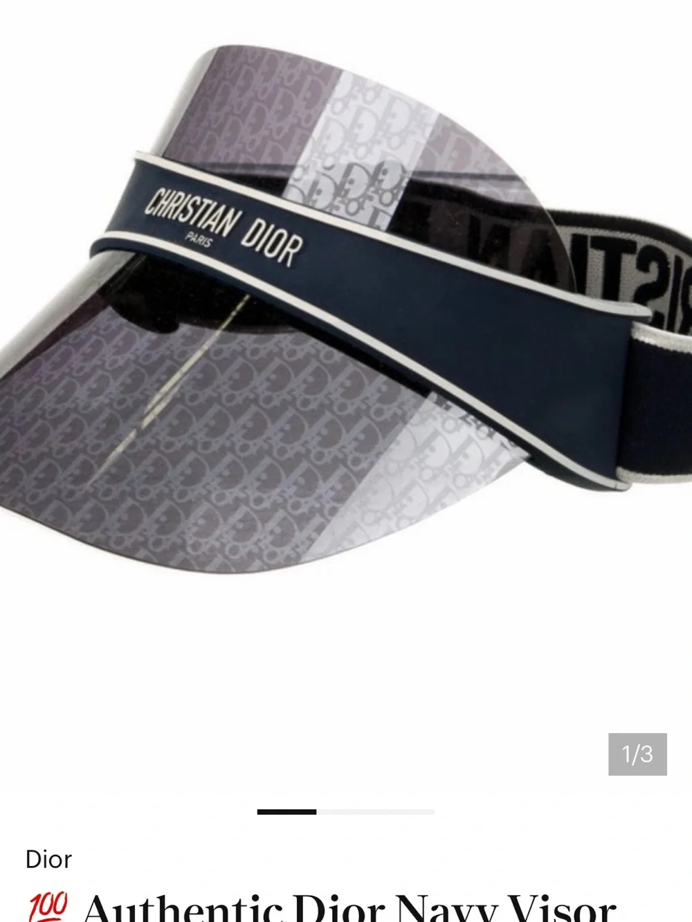 Dior Navy Visor - Picture 1 of 5